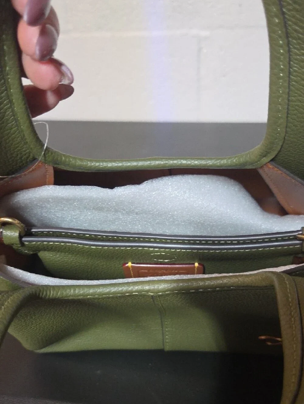 Coach Olive Lana Pebbled Leather Small Top-Handle Satchel